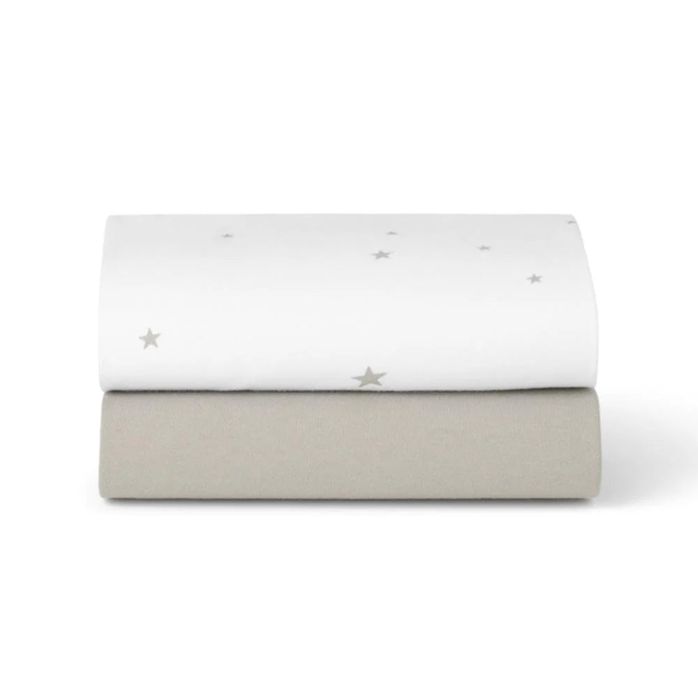 SnuzPod Bedside Crib 2 Pack Fitted Sheets