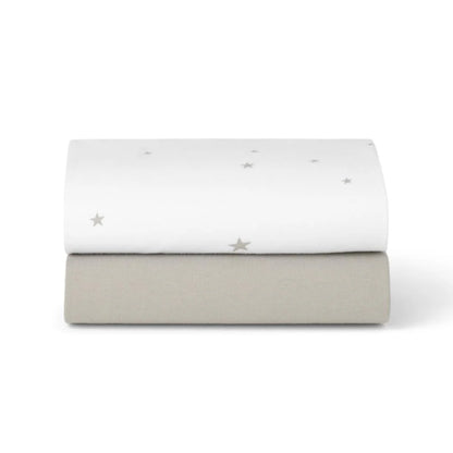 SnuzPod Bedside Crib 2 Pack Fitted Sheets