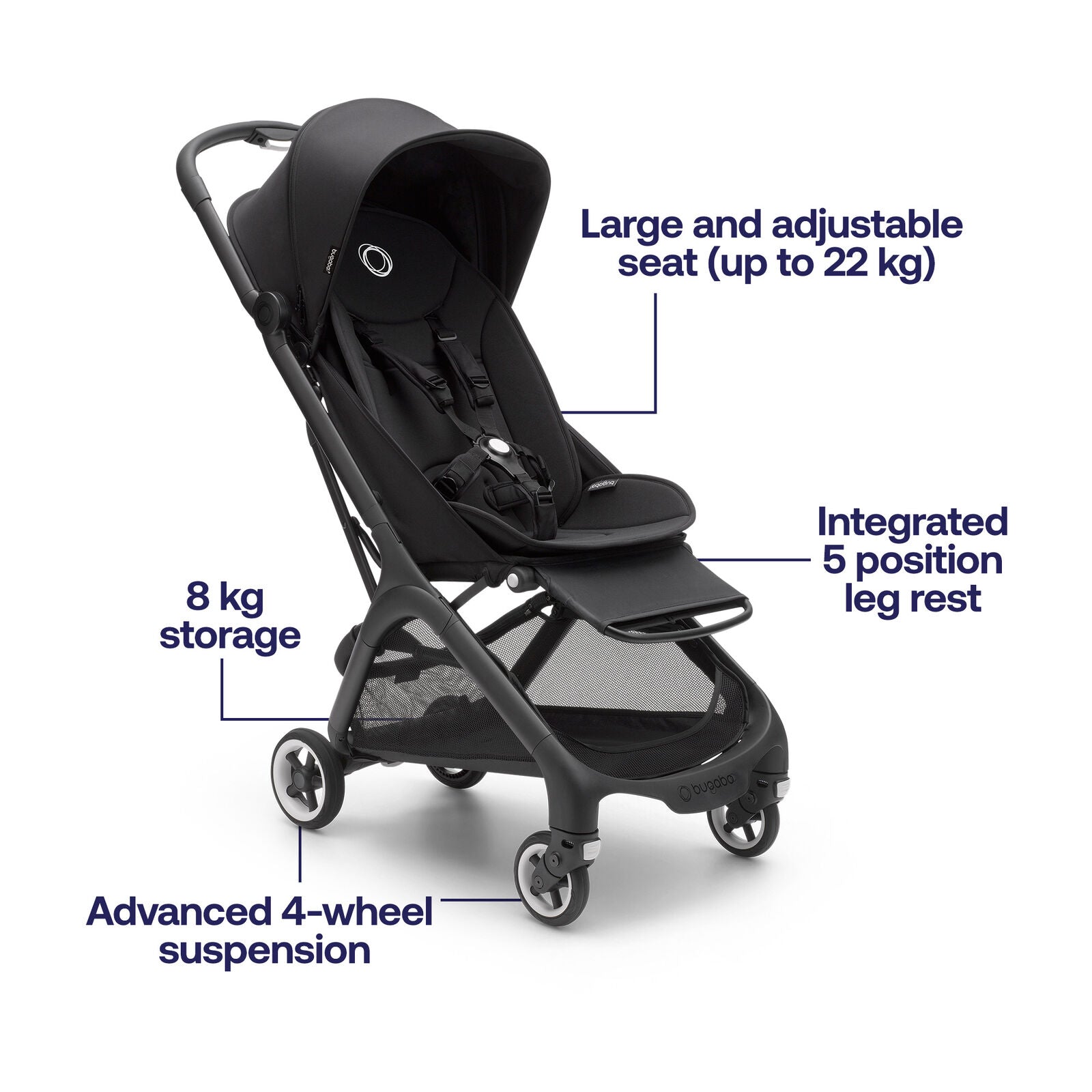 Bugaboo bee sales weight limit kg