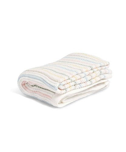 Mama's And Papa's Knitted Blanket - Soft Pastel